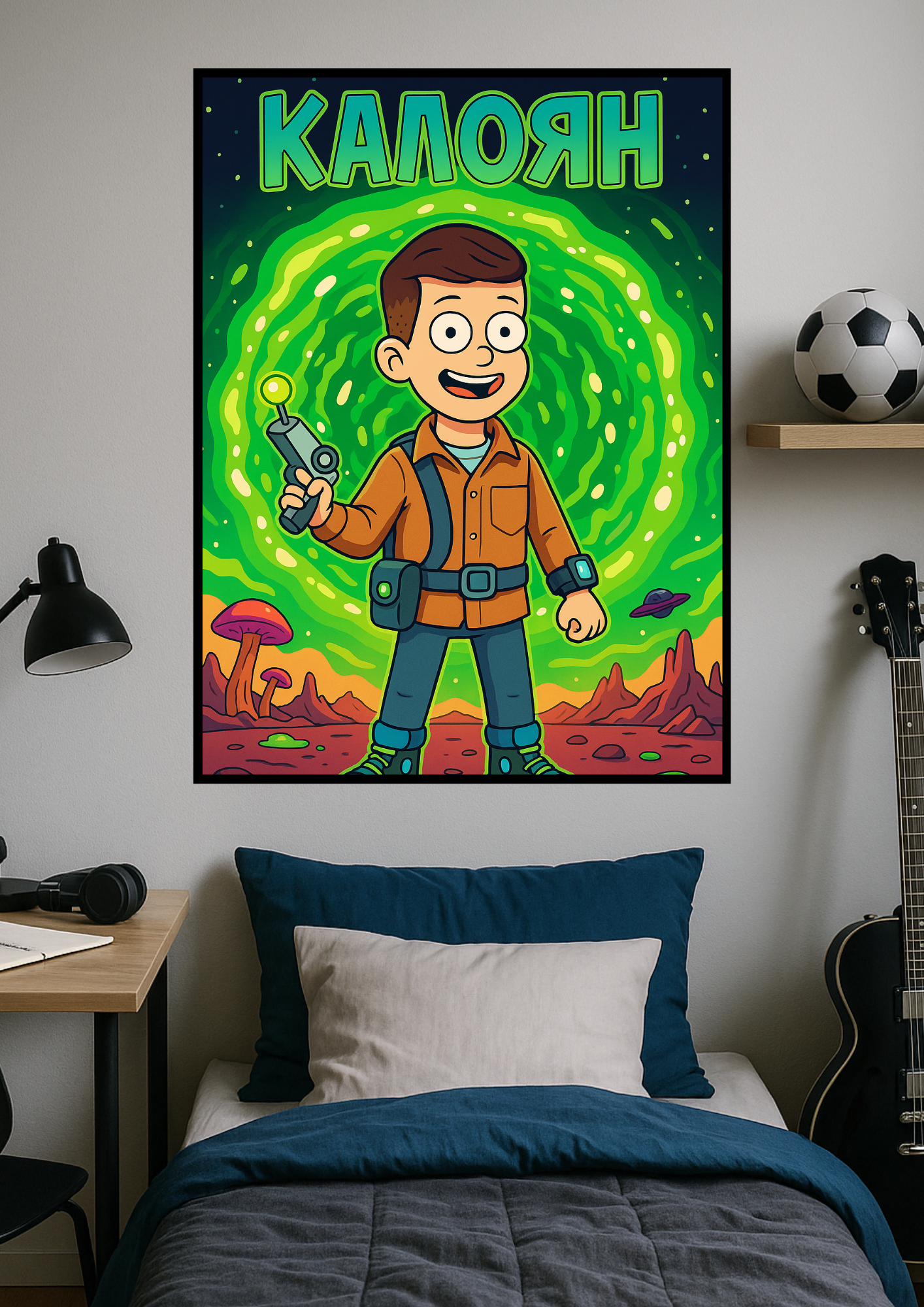 Луд научен постер с междугалактически вайб! 🧪🛸