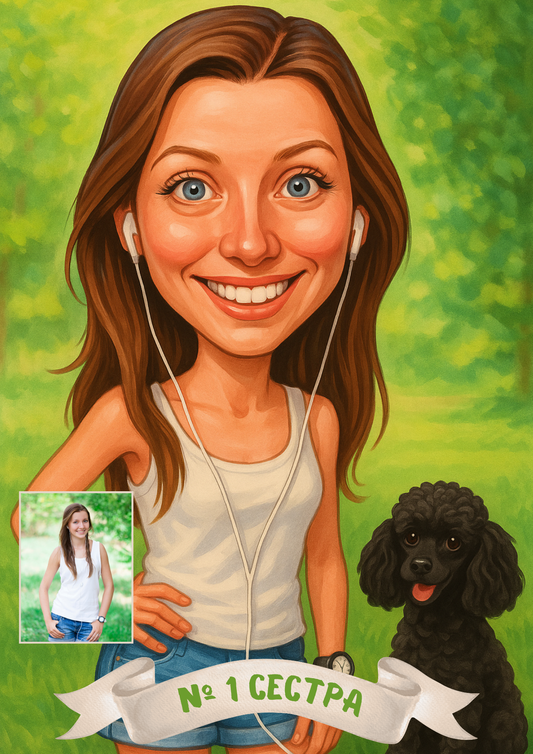 Карикатури по ваша снимка ❤️👨‍👩‍👦‍👦