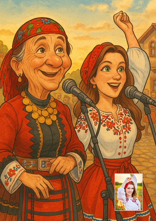 Фолклорен персонализиран постер 🌺