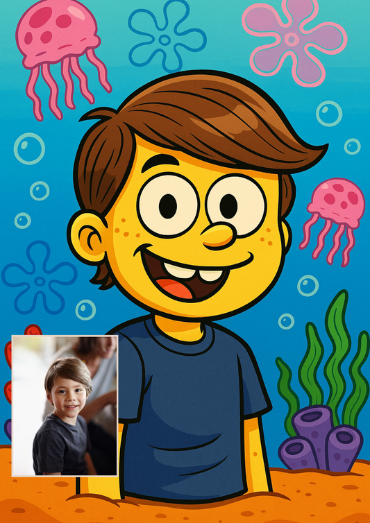 Персонализиран постер в забавен подводен стил! 🌊