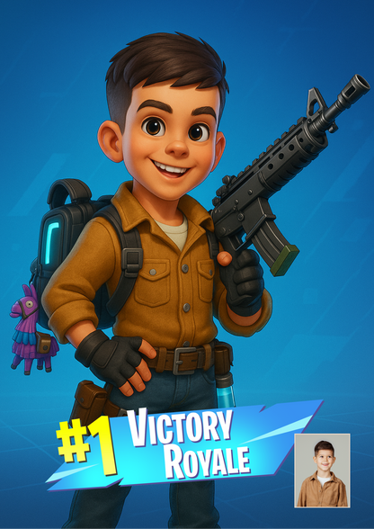 Персонализиран постер в Battle Royale стил! 🔫🌪️